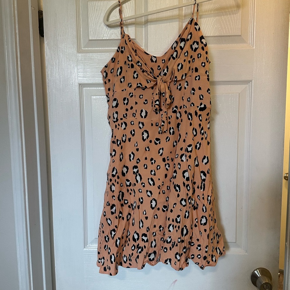 Gianni Bini Peach and Leopard Dress